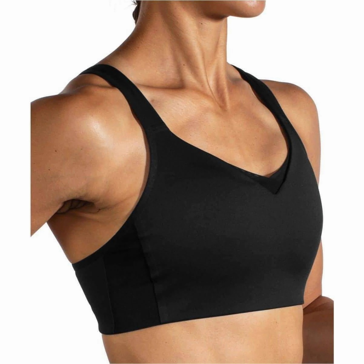 Brooks Drive Convertible Run Womens Sports Bra - Black Easy Structure