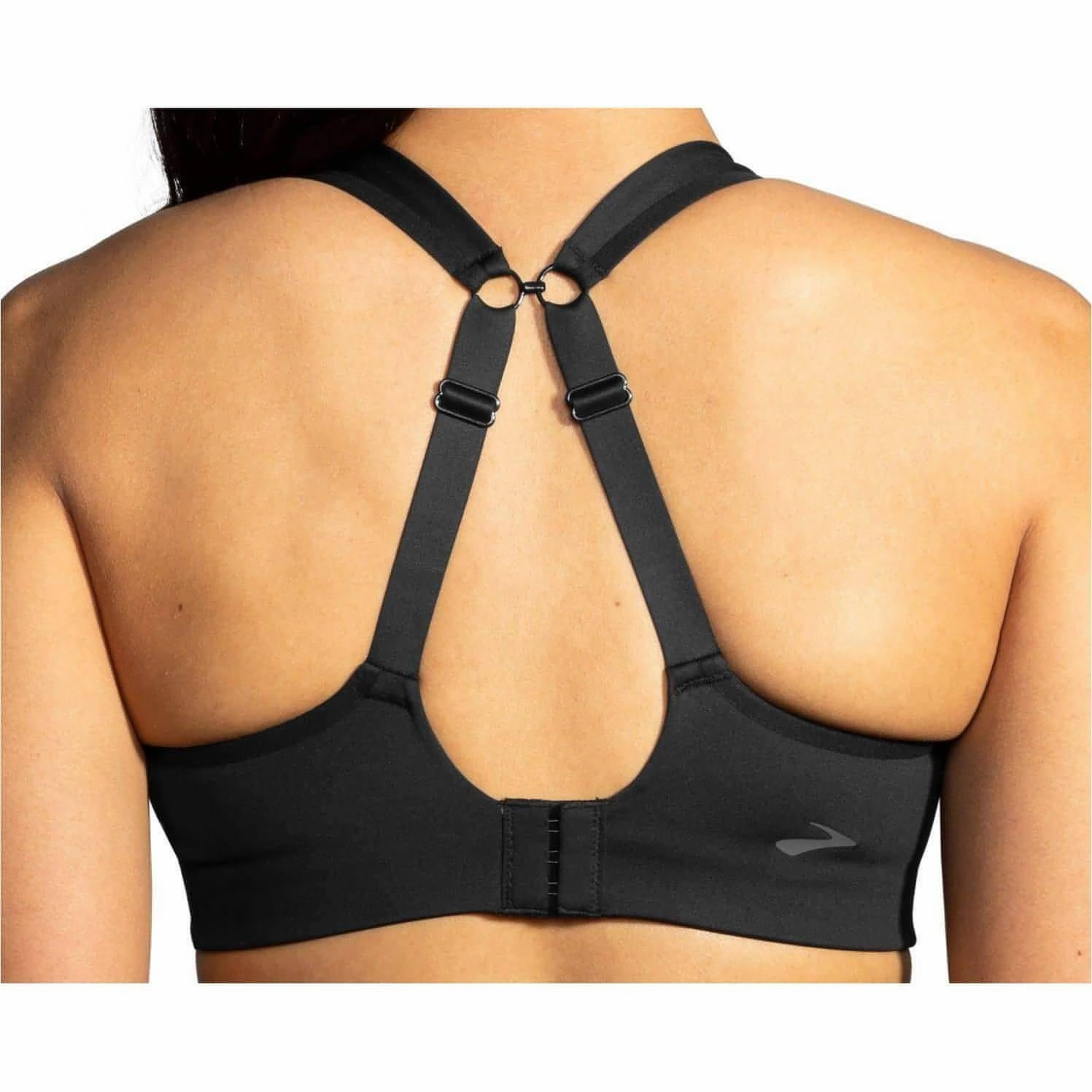 Brooks Drive Convertible Run Womens Sports Bra - Black Thermoregulating Fibers Breathable mesh