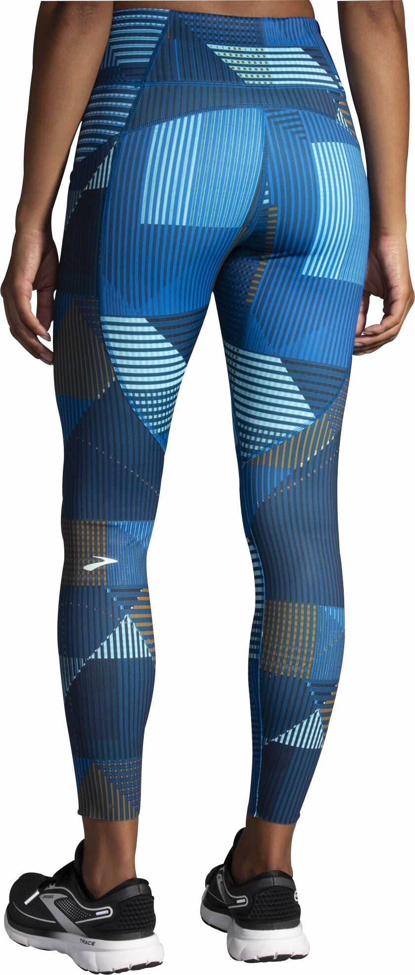 Pro Athlete Quick Dry Brooks Method Womens 7/8 Running Tights - Blue