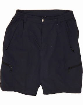 Stay Cool Wear BRUGI Mens Cargo Shorts IT 46 Small W30 Navy Blue Polyamide