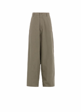 BRUSHED WASHER FINISH BROAD 5POCKET WIDE PANTS Casual Stretch Wear Layered Panel Design