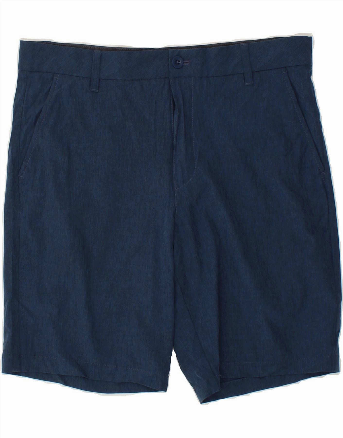 IZOD Mens Chino Shorts W34 Large Navy Blue Polyester Shock Dispersing Architecture mesh ventilation
