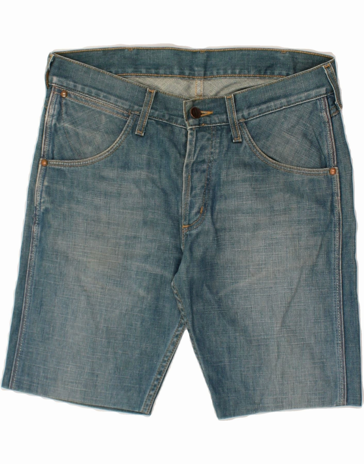 Ergonomic Contour Shape WRANGLER Mens Denim Shorts W32 Medium  Blue Cotton