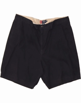 Streetwear CHAPS Mens Chino Shorts W42 2XL Navy Blue Cotton