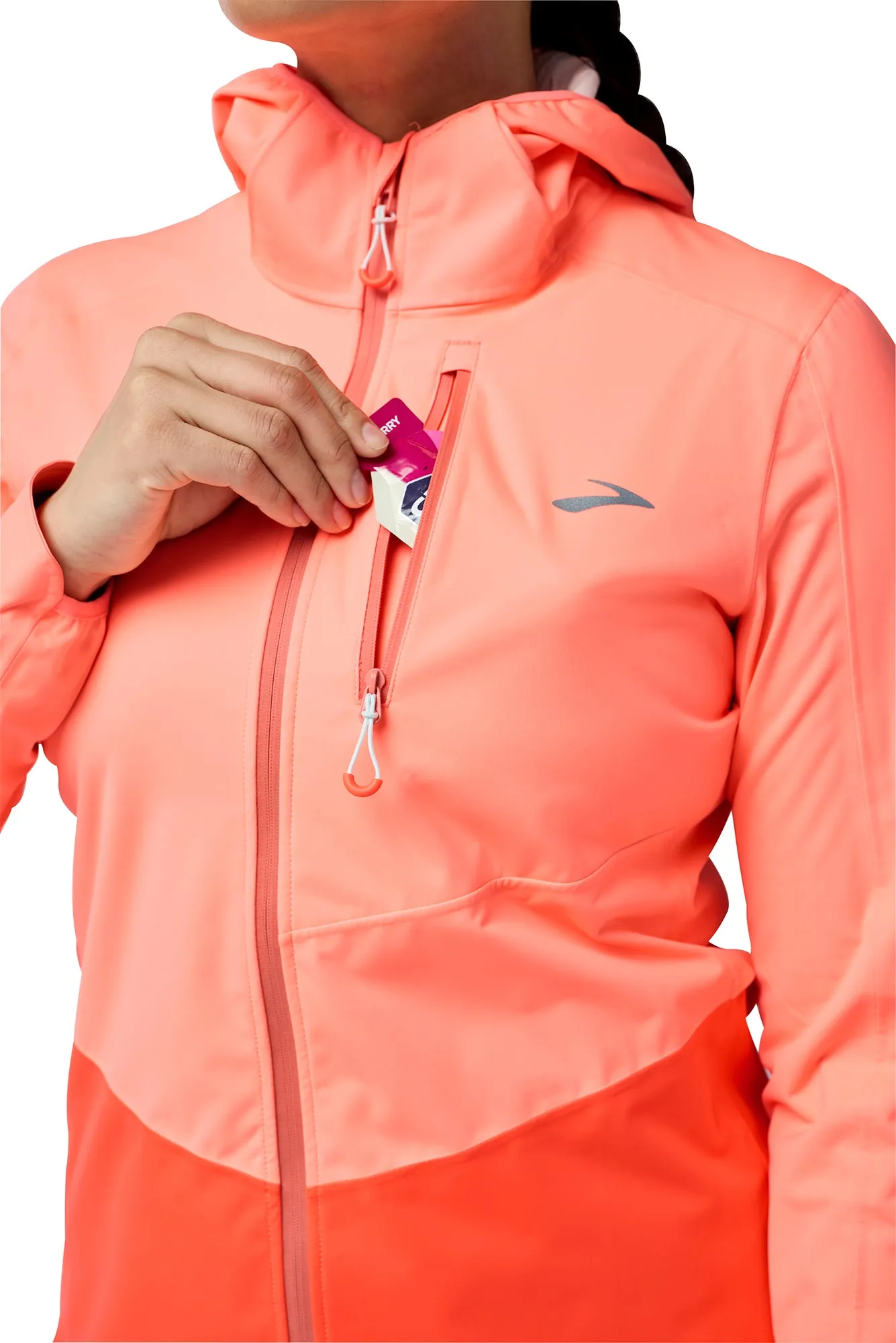 Brooks High Point 2.0 Waterproof Womens Running Jacket - Orange Draw Lip-gloss