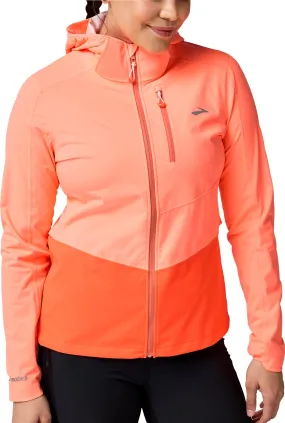 Brooks High Point 2.0 Waterproof Womens Running Jacket - Orange Abrasion Resistant Fabric Youth