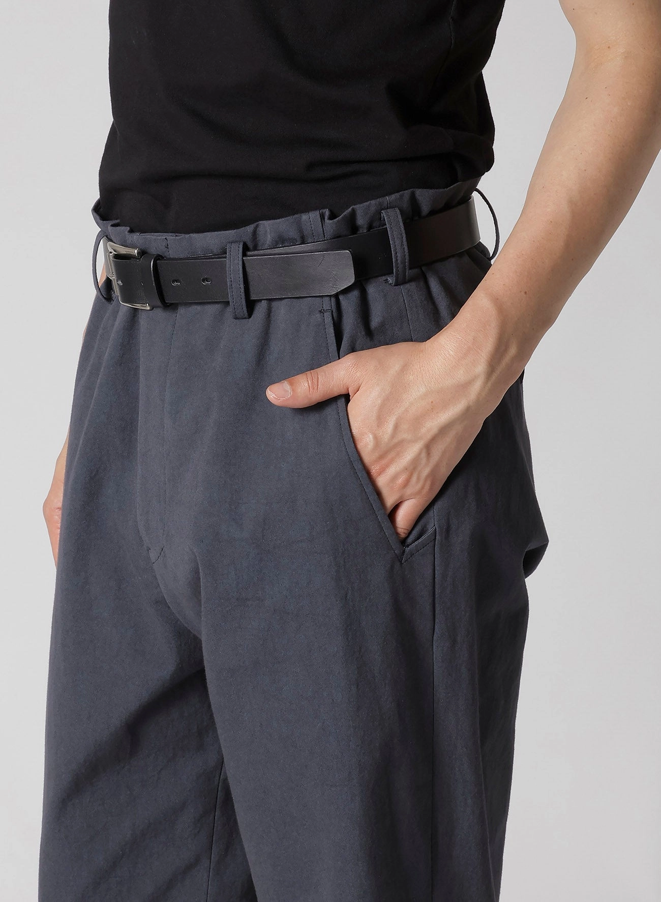 tailored look C/POPLIN SLIM PANTS