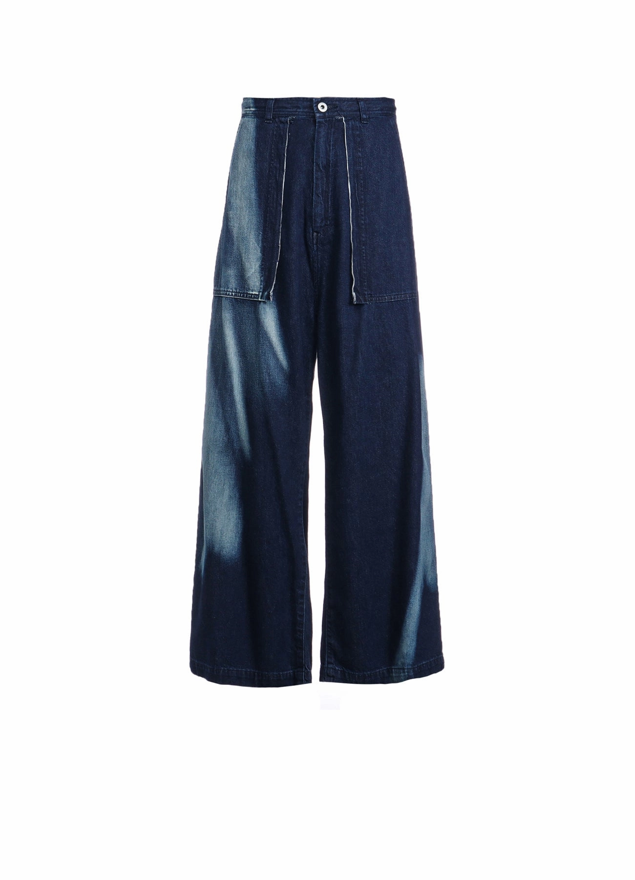 Smooth zipper closure Active Layers C/ SPOTTED DENIM LONG STRAIGHT PANTS