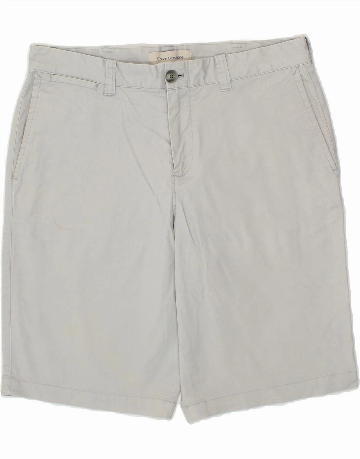 day trip CALVIN KLEIN Mens Chino Shorts W30  Medium Grey Cotton