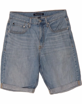 CALVIN KLEIN Mens Denim Shorts W30 Medium  Blue Sleek Look
