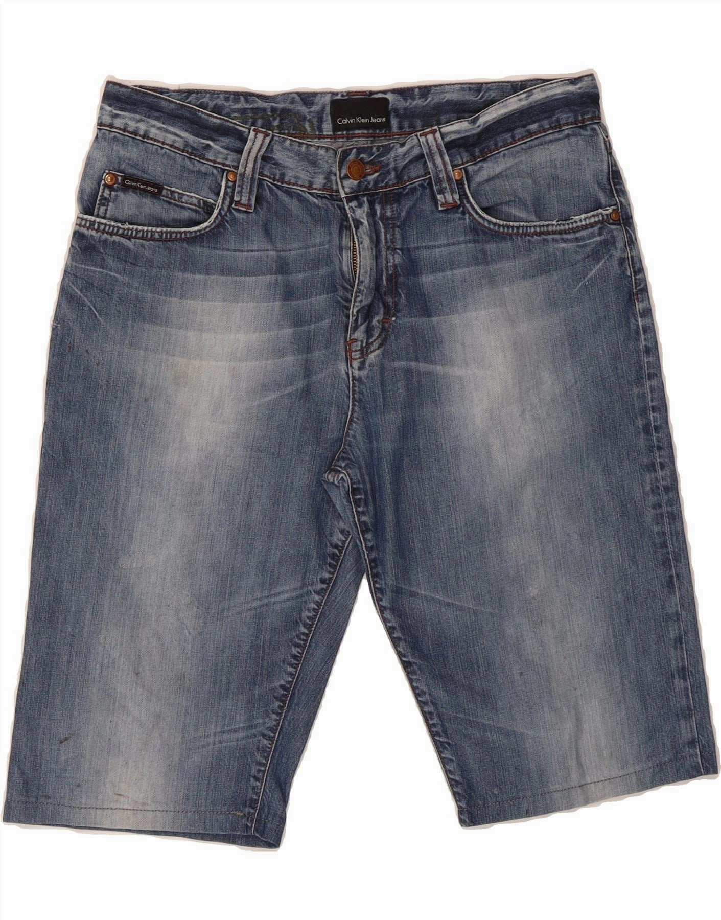 Collectible Item CALVIN KLEIN Mens Denim Shorts W32 Medium  Blue