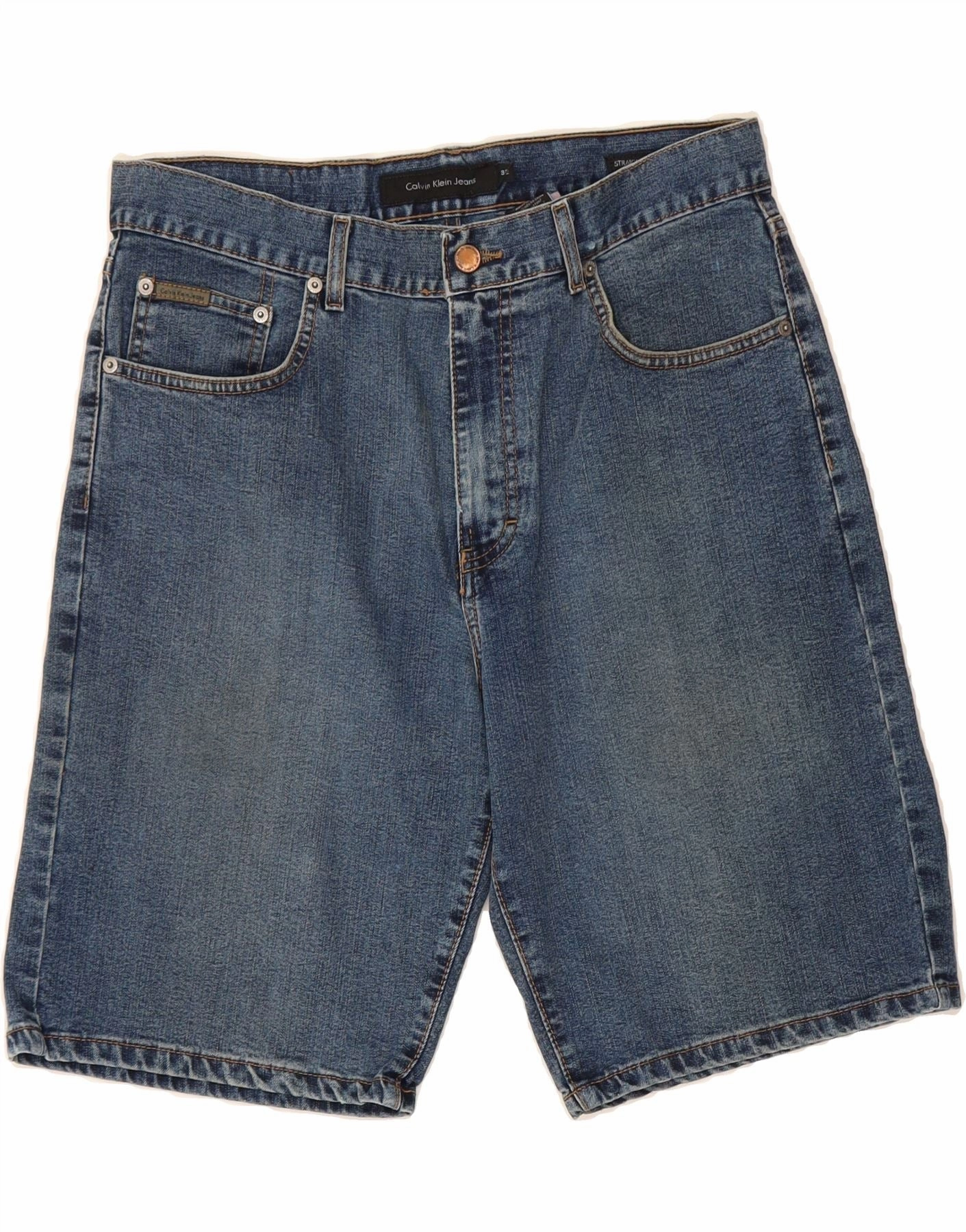 CALVIN KLEIN Mens Denim Shorts W32 Medium Blue Cotton surfing gear