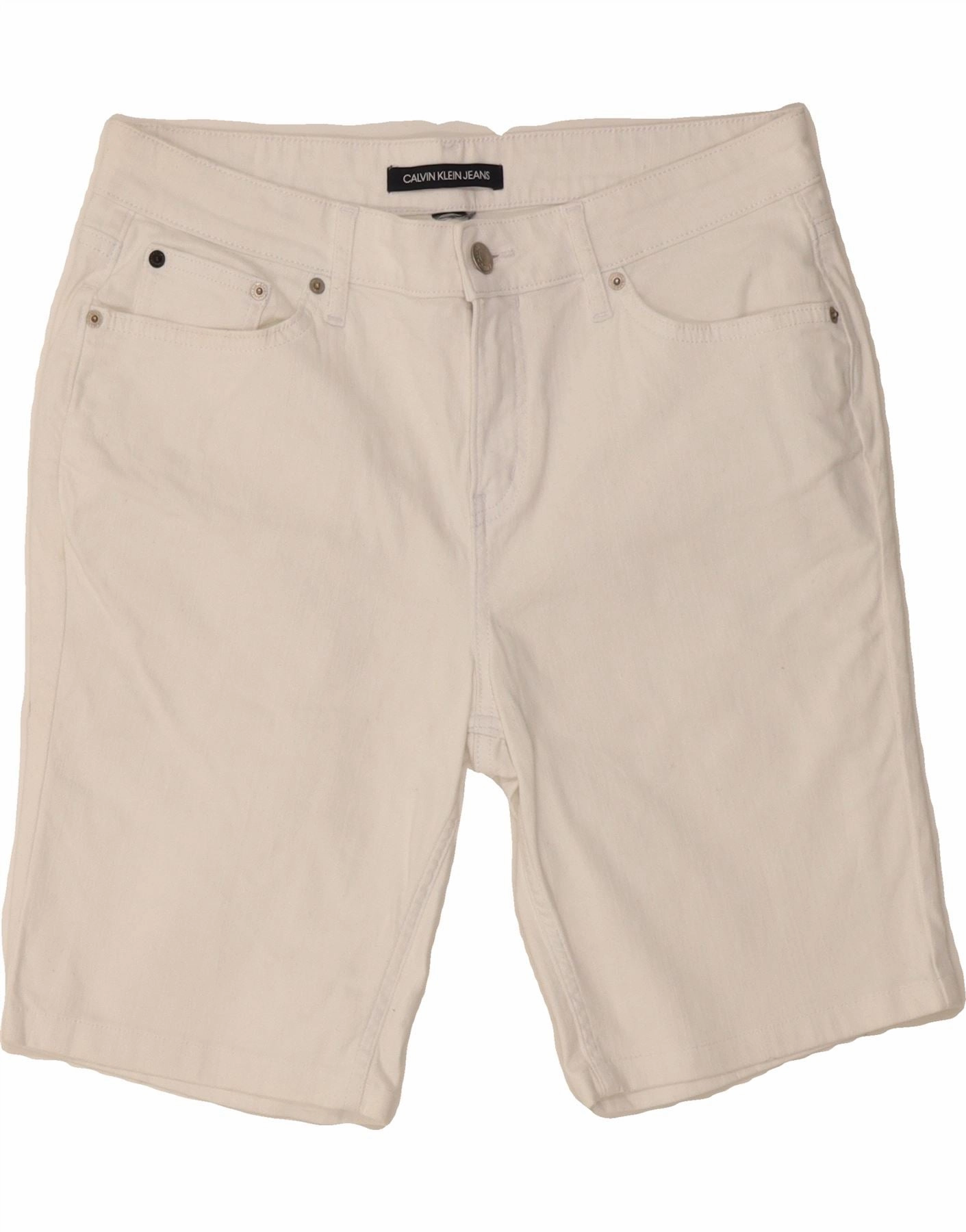 CALVIN KLEIN Mens Denim Shorts W32 Medium White Tagless label Stay Fresh