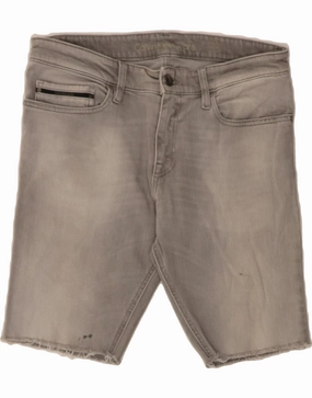 TearResistantBuild Breezy Motion CALVIN KLEIN Mens Denim Shorts W34 Large Grey