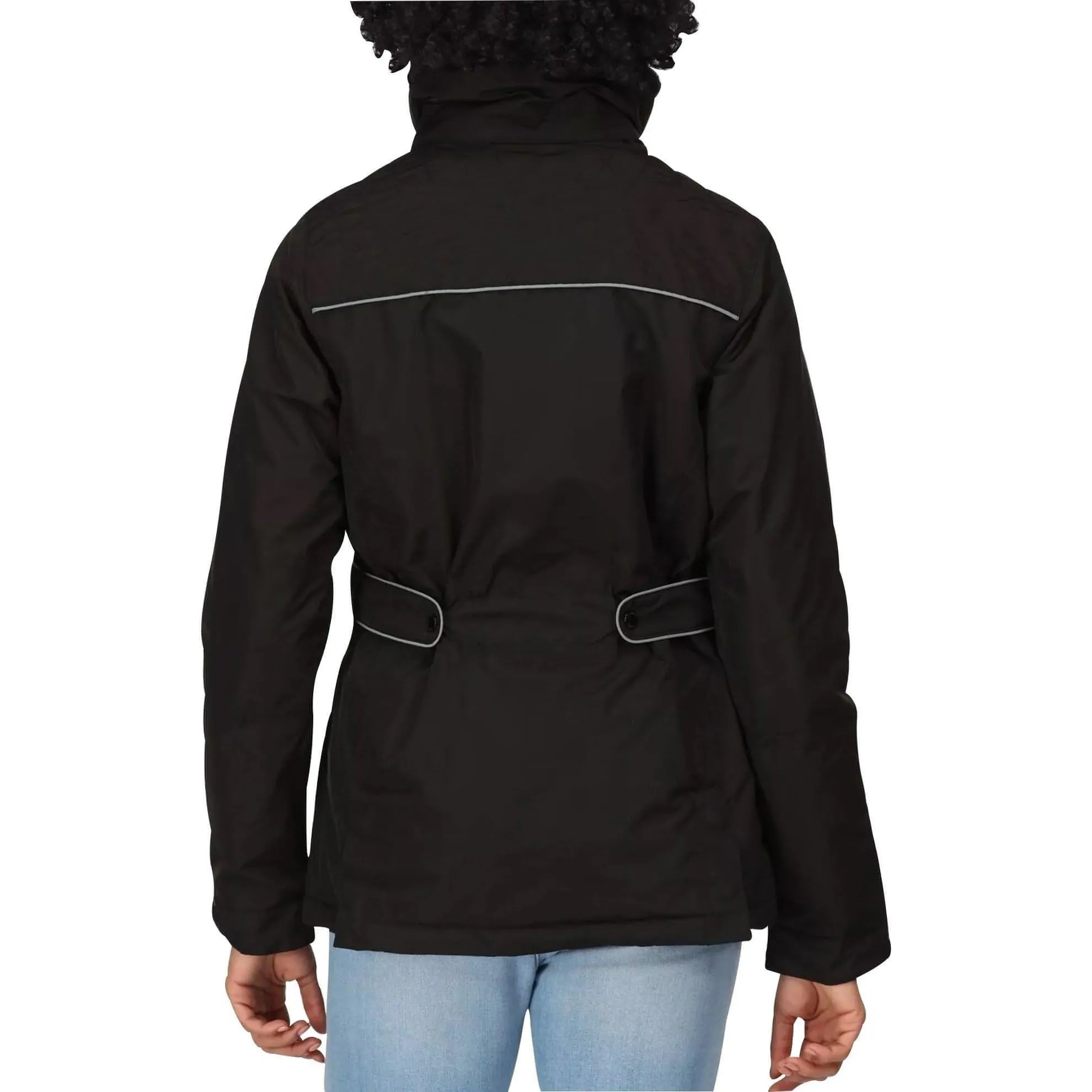 Regatta Linnette Insulated Womens Waterproof Jacket - Black Rugged Layering