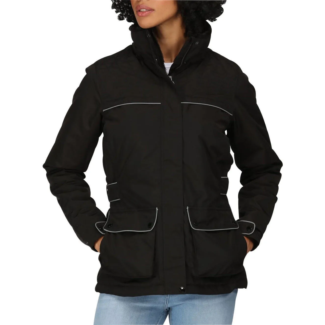 Casual Layer Active Commute Regatta Linnette Insulated Womens Waterproof Jacket - Black