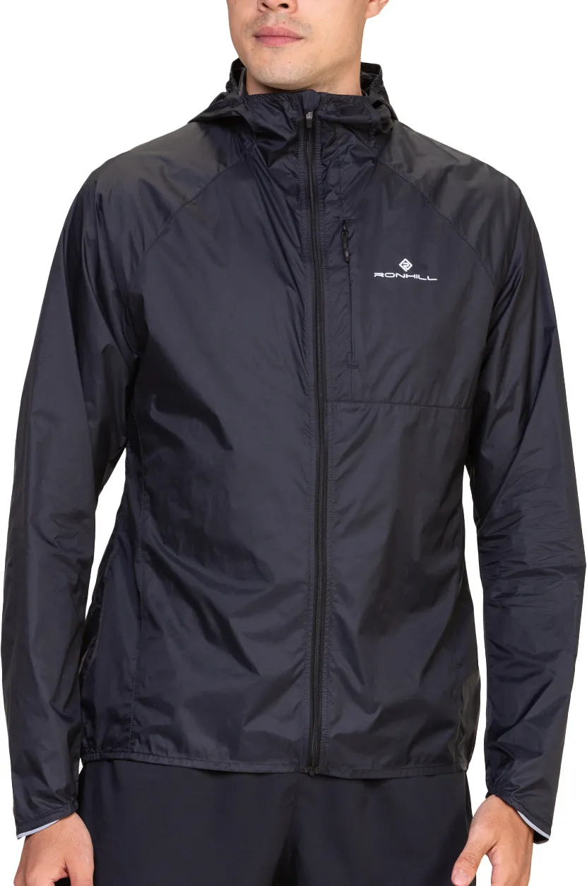 Ronhill Tech All Terrain Mens Running Jacket - Black Aid Street Edge