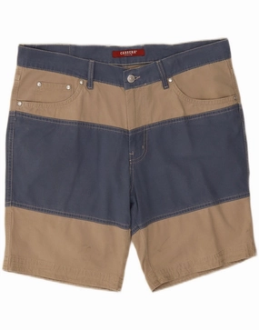 Flatlock Seams Easy Care CARRERA Mens 618 Casual Shorts W36 Large Beige Colourblock Cotton