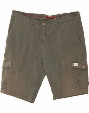CARRERA Mens Cargo Shorts EU 50 Large W36  Grey Cotton Stylish Design
