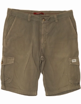 CARRERA Mens Cargo Shorts IT 52 XL W36 Khaki Cotton cargo style Sporty Layer