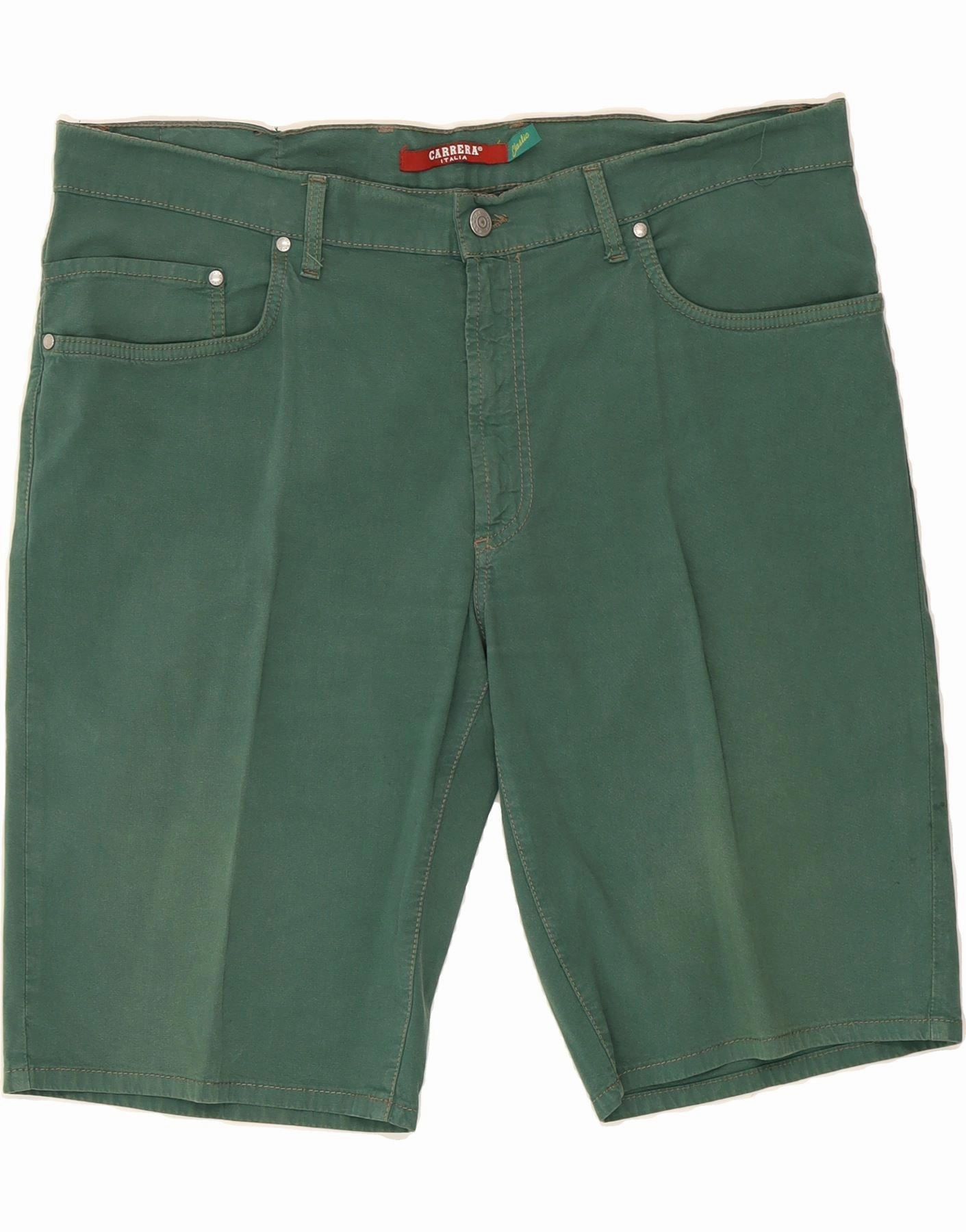 CARRERA Mens Casual Shorts W38 XL Green Cotton Lightweight Design soccer uniform