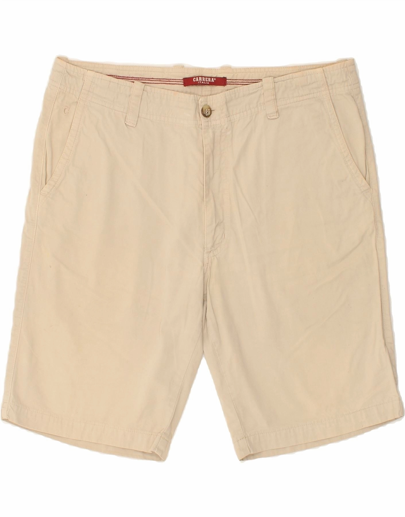 CARRERA Mens Chino Shorts W38 XL Beige Cotton raincoat Effortless Style