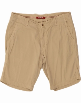 Elastic waist CARRERA Mens Chino Shorts W38 XL Beige Cotton
