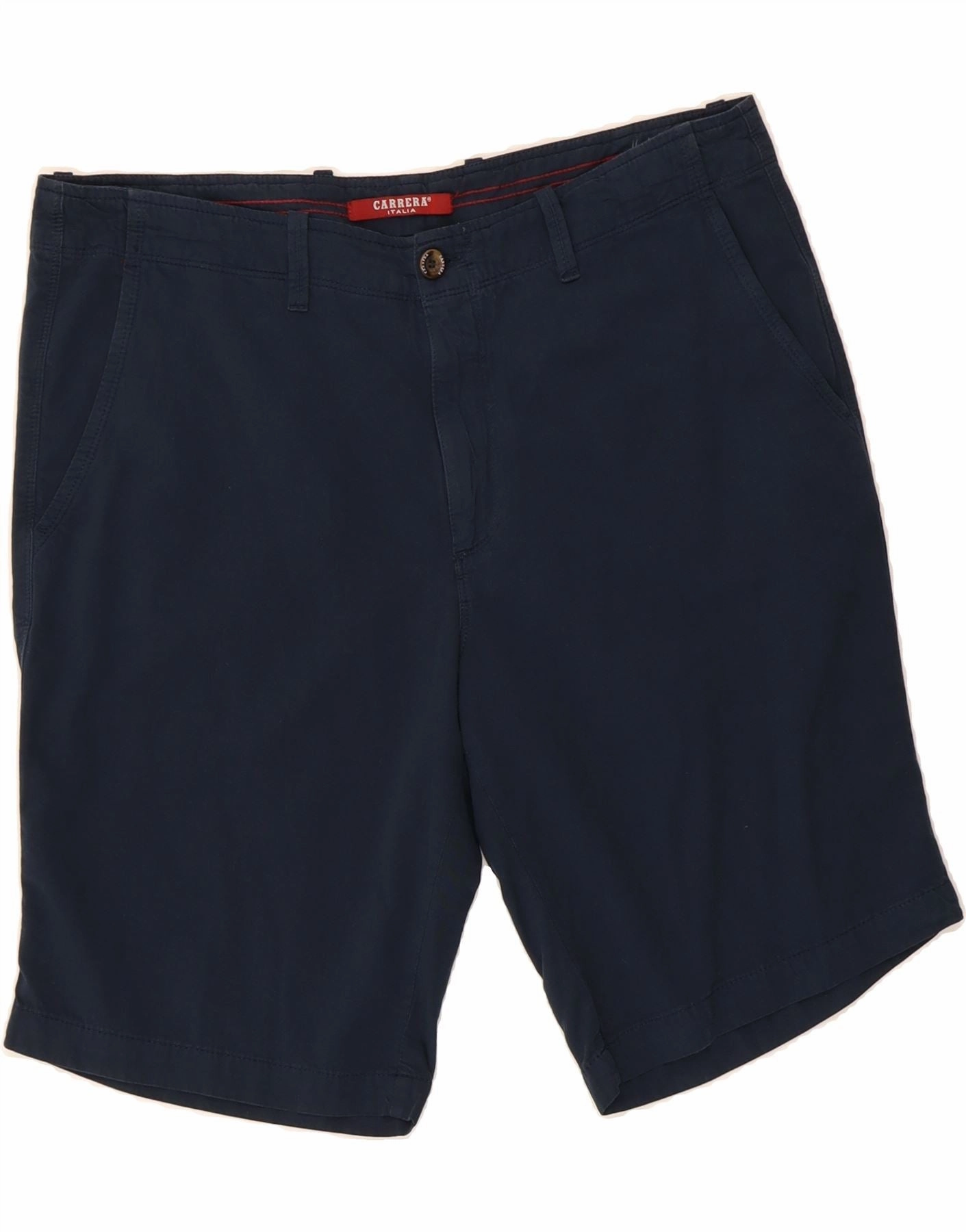 CARRERA Mens Chino Shorts W38 XL  Navy Blue Cotton Layering Piece Sport Ready Fit