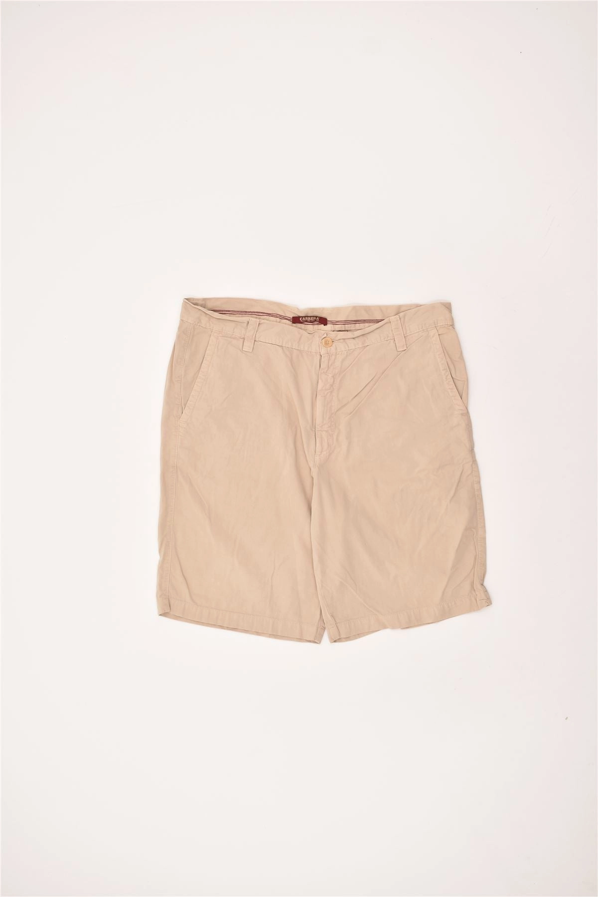 CARRERA Mens Chino Shorts W42 2XL  Brown Cotton Polyester fabric
