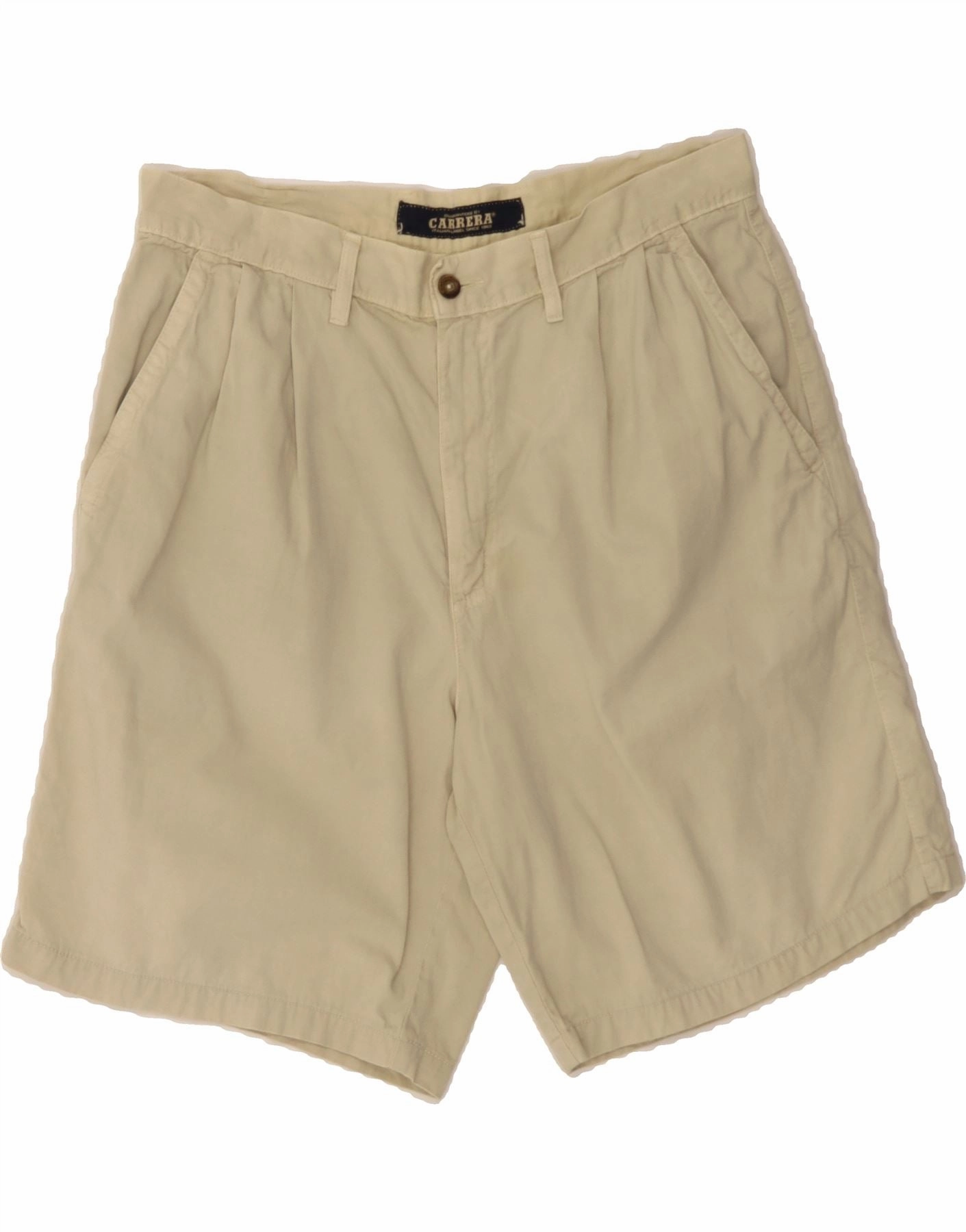 Everyday Style CARRERA Mens Pegged Chino Shorts W34 Large  Beige Cotton