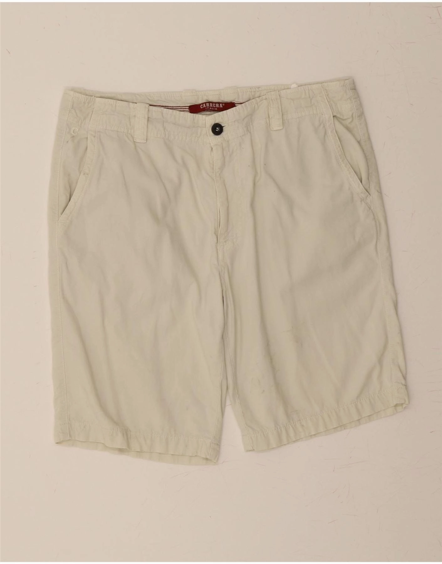CARRERA Mens VERONA Chino Shorts W34 Large Off White Cotton Performance Wear Baby shower gift