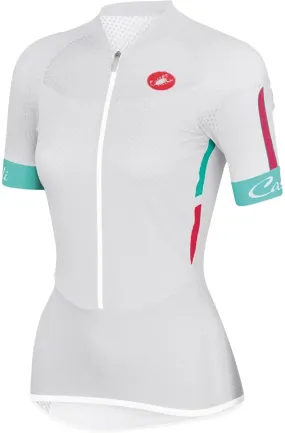 Ethically Sourced Materials Party fun Castelli Climbers Short Sleeve Womens Cycling Jersey - White