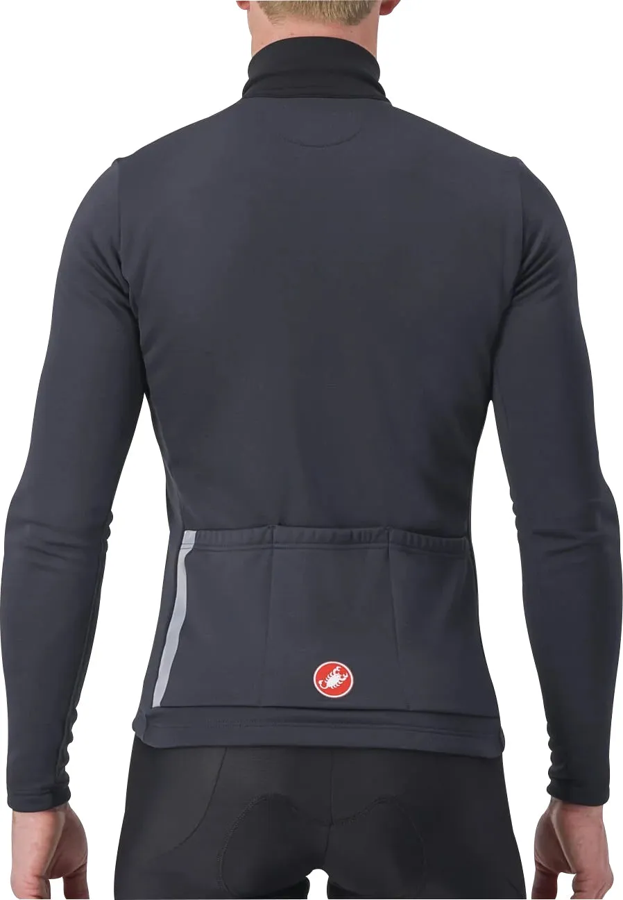 Castelli Entrata Thermal Long Sleeve Mens Cycling Jersey - Black OekoTexCertified