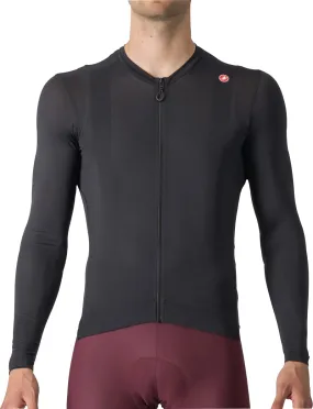Castelli Espresso Long Sleeve Mens Cycling Jersey - Black Beachwear Soft and Light