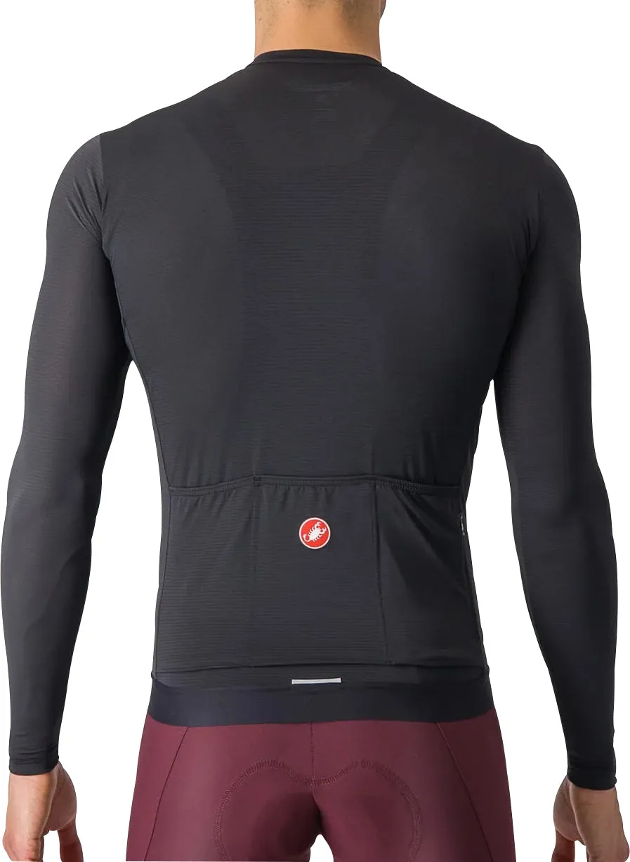 Castelli Espresso Long Sleeve Mens Cycling Jersey - Black Athletic Wear