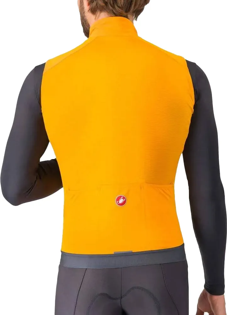 Castelli Espresso Mens Cycling Gilet - Orange Fashionable Shield