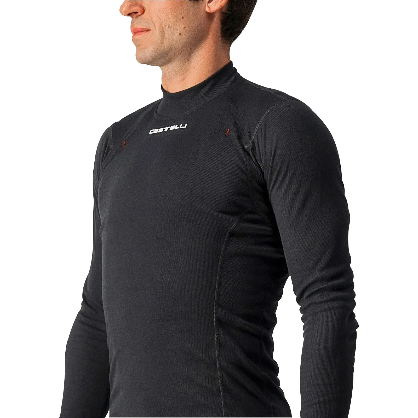 Castelli Flanders Warm Long Sleeve Mens Cycling Base Layer - Black Casual Layer Wear Loose fitting comfort