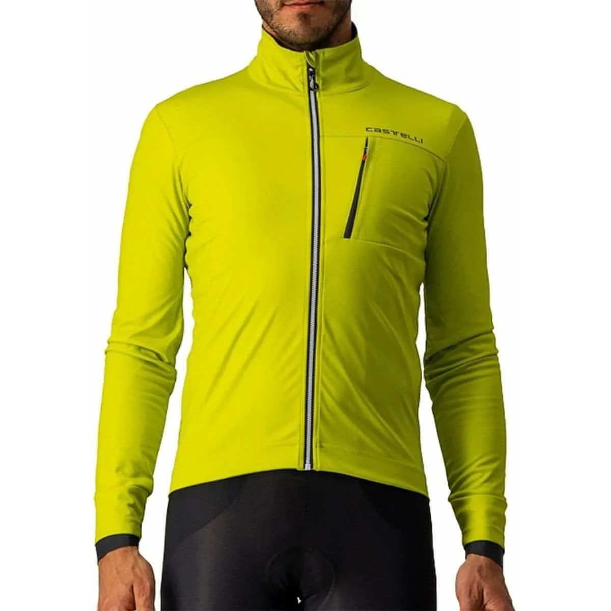 Castelli GO Mens Cycling Jacket - Yellow Guard Labor