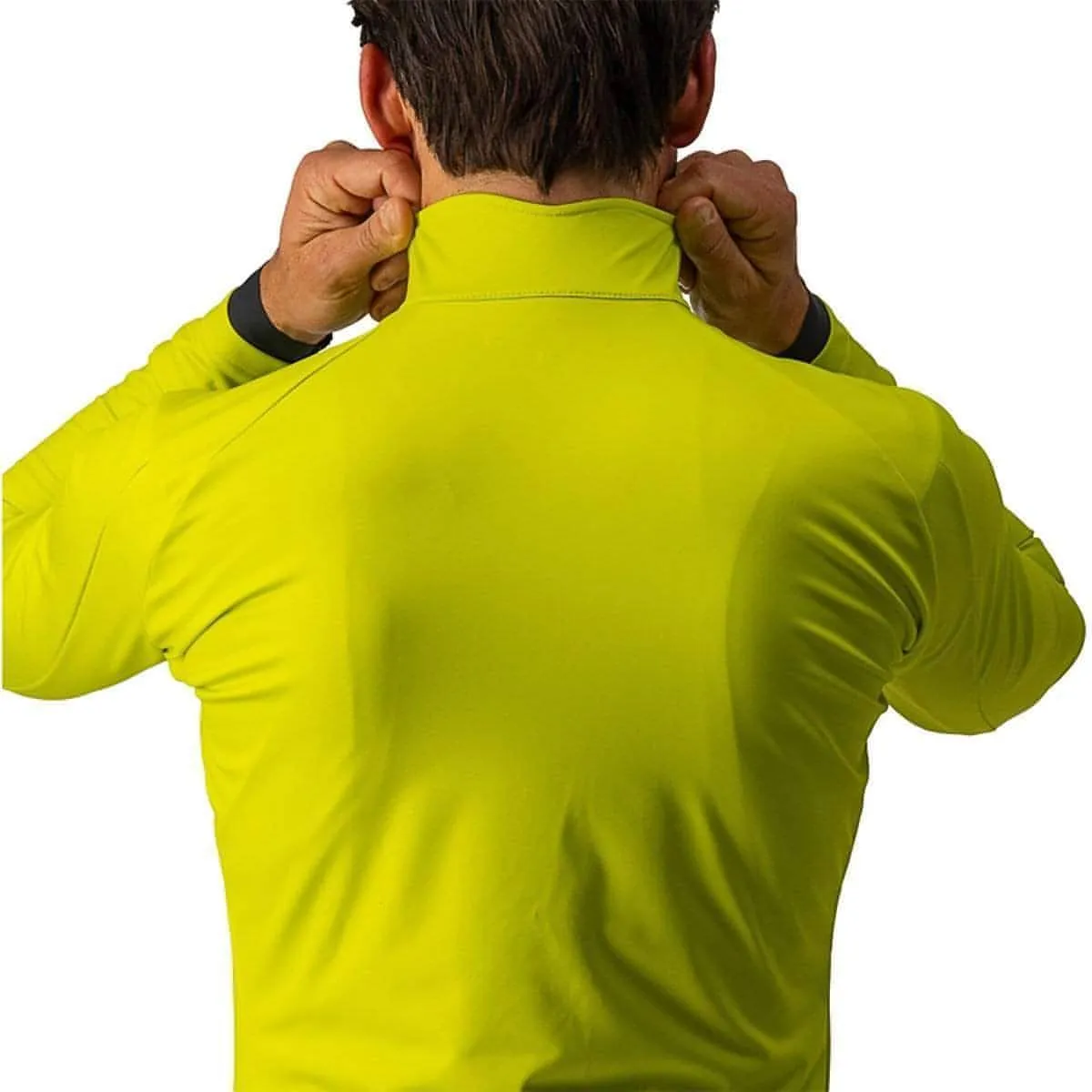 Castelli GO Mens Cycling Jacket - Yellow Process Thermal wear