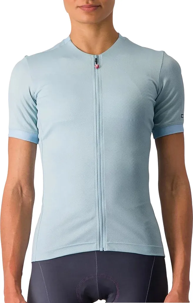 Castelli Libera Short Sleeve Womens Cycling Jersey - Blue Cool Layering Cozy Feeling