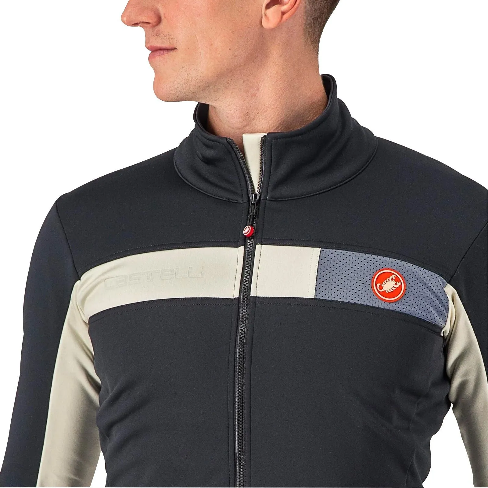Ergonomic Seams waiters Castelli Mortirolo 6S Mens Cycling Jacket - Black