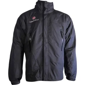 Smooth Zipper Action High-Tech Fabric Castelli Multisport 3 In 1 Mens Jacket - Black