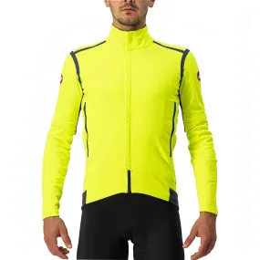 Trendy Protection Leather Castelli Perfetto Ros Convertible Mens Cycling Jacket - Yellow