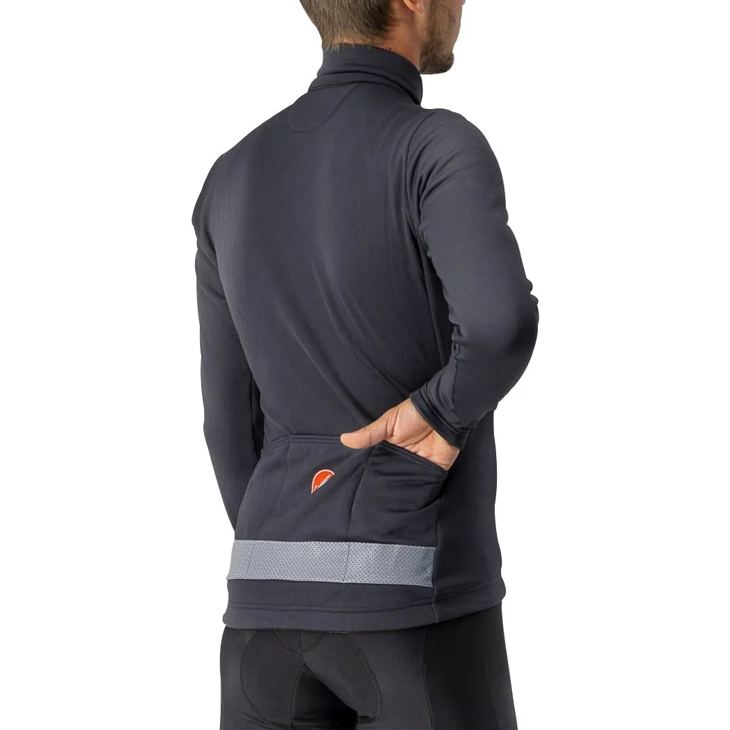 Castelli Puro 3 Long Sleeve Mens Cycling Jersey - Black Bold Design