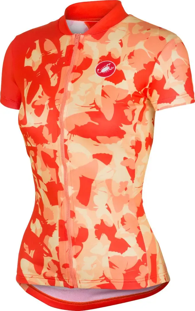 Athletic Wear Castelli Sentimento Short Sleeve Womens Cycling Jersey - Orange