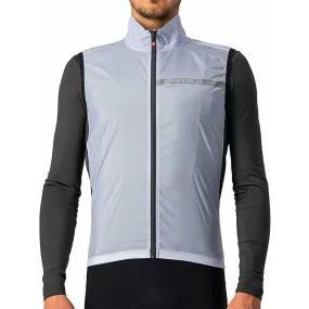 Castelli Squadra Stretch Mens Cycling Gilet - Silver Softshell Material