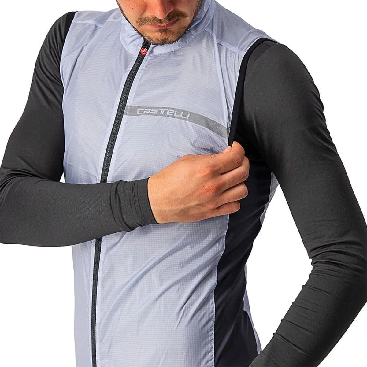 Bonnet Castelli Squadra Stretch Mens Cycling Gilet - Silver