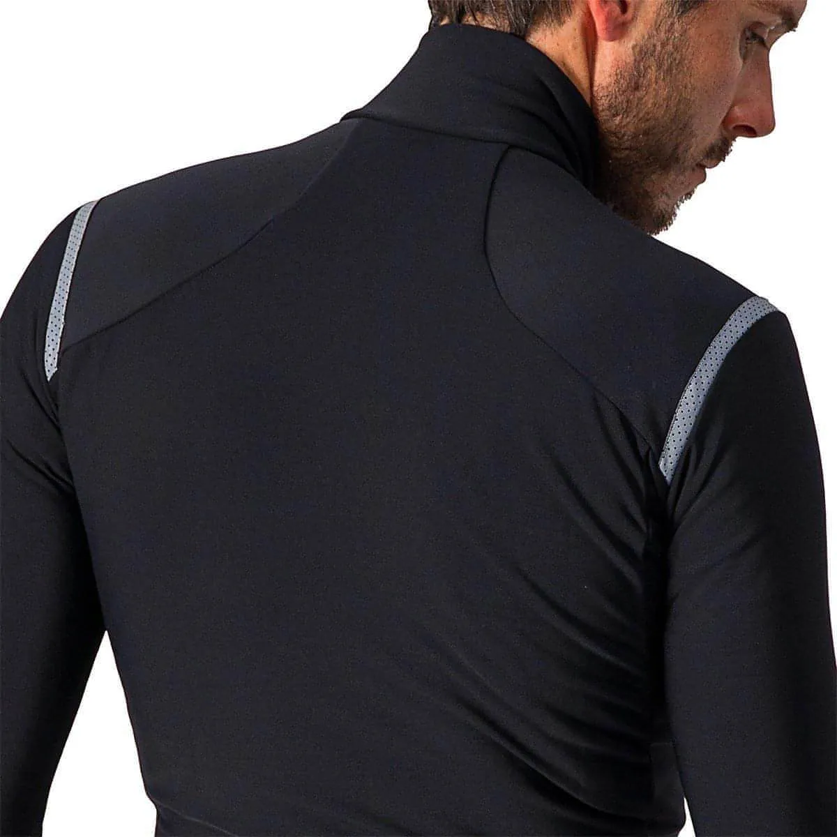 LayeredSleeveConstruction Castelli Tutto Nano RoS Long Sleeve Mens Cycling Jersey - Black