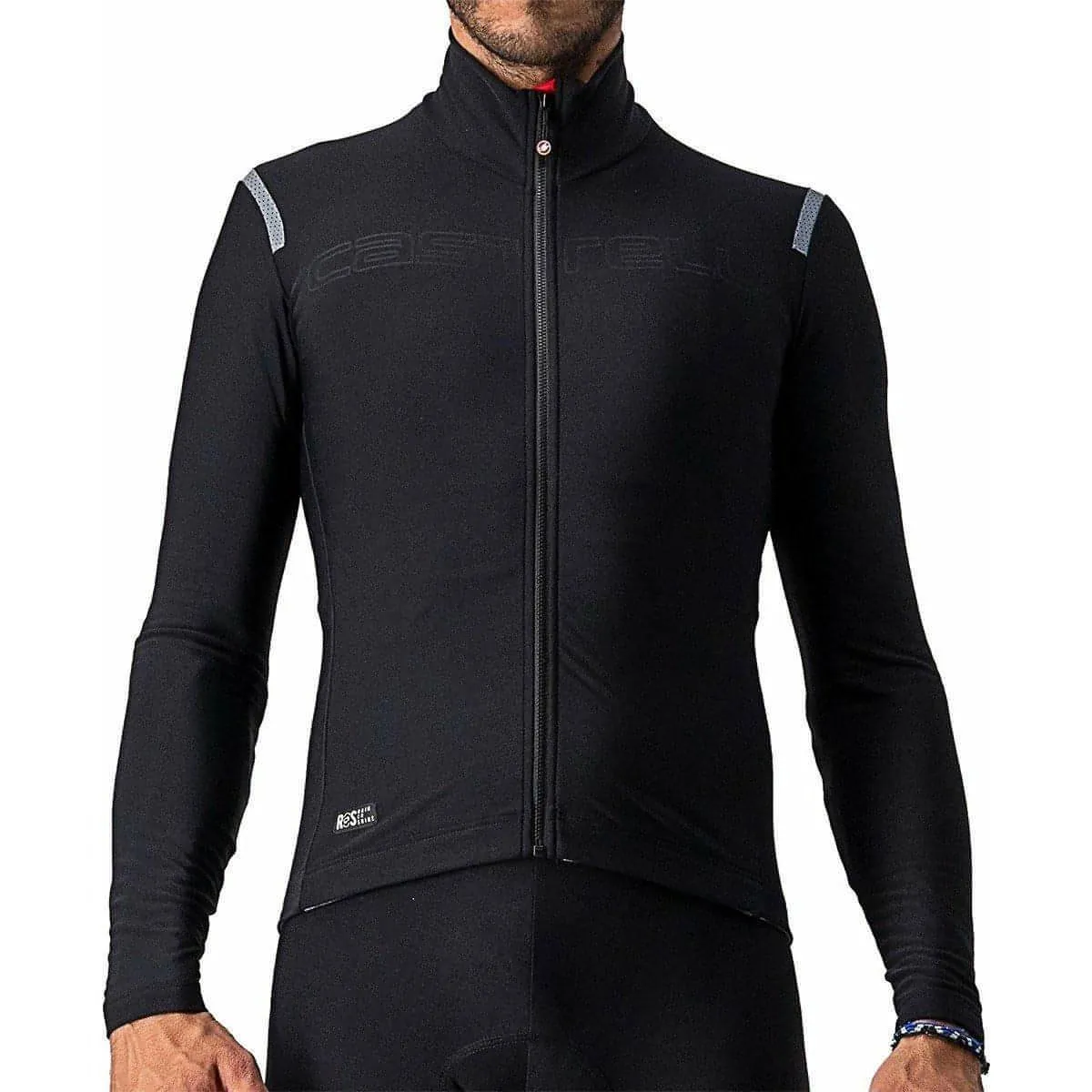 Drop Shoulder Design Castelli Tutto Nano RoS Long Sleeve Mens Cycling Jersey - Black