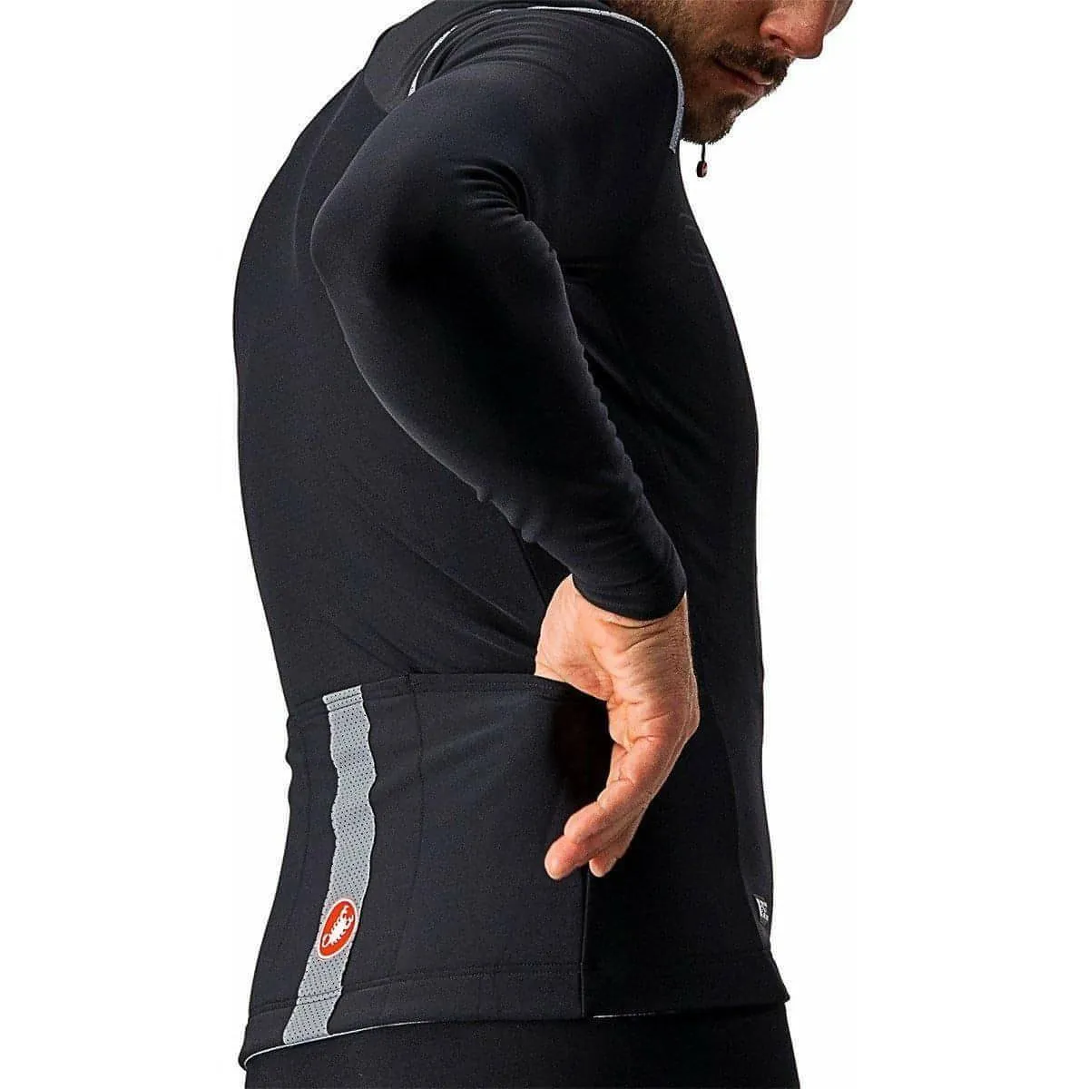 Castelli Tutto Nano RoS Long Sleeve Mens Cycling Jersey - Black Comfy Wardrobe